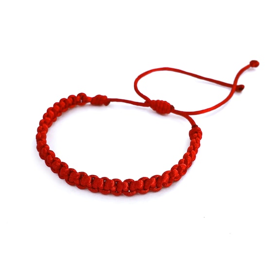 Evil Eye and Good Luck 6 Pieces Adjustable Red Bracelet Kabbalah 7 Knots Red String Bracelet Hamsa Hand Amulet Bracelet for Protection
