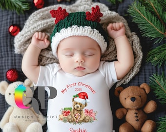 Personalised Christmas Baby Bodysuit, Baby's First Christmas, My First Christmas, Christmas Outfit
