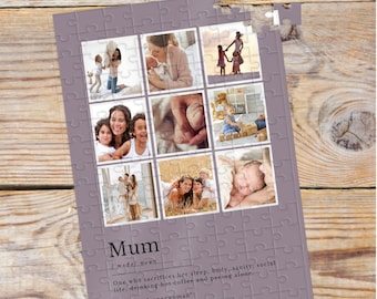 Personalised Mum definition, Photo Puzzle, Picture Jigsaw Puzzle, Mother's Day gift