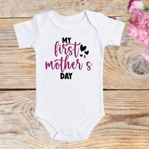 My First Mother&#39;s Day Bodysuit, Baby&#39;s First Mother&#39;s Day, Mothers Day shirts, First Mother&#39;s Day gift for mum, Mummy and me