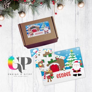 Personalised Christmas Puzzle, Picture Jigsaw Puzzle, A5 20 or 40 Piece Christmas Gift imagem 3