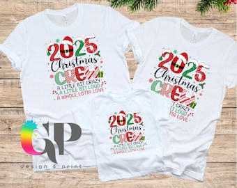 Chemises familiales de Noël personnalisées, chemises familiales de Noël assorties, tenue de Noël, pyjama de Noël