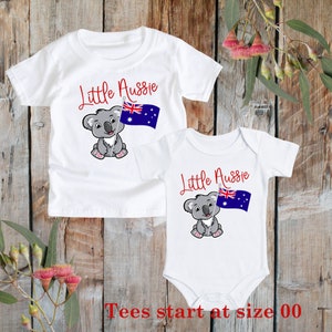 Little Aussie Koala Bodysuit, Koala Bodysuit, Australia Day Bodysuit