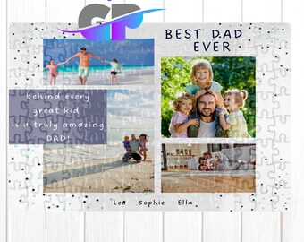Best Dad Gift, Personalised Father's Day Photo Puzzle, Picture Jigsaw Puzzle, Father's Day gift