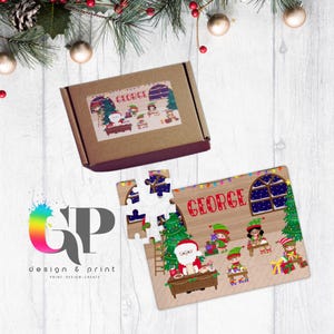 Personalised Christmas Puzzle, Picture Jigsaw Puzzle, A5 20 or 40 Piece Christmas Gift imagem 2