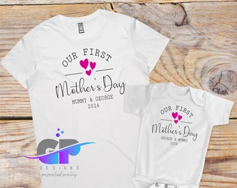 Our First Mother's Day, Mum & me Matching Tees, Mum and Baby Matching Shirts, Mothers Day shirts, First Mother's Day gift for mum