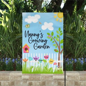 Nana&#39;s Garden Flag, Grandma&#39;s Garden, Mother&#39;s Day Gift, Custom Garden Flag, Mothers Day Gift