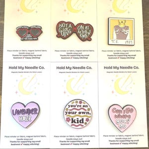 Swiftie Needle Minder Set: Magnetic Enamel Needle Keepers