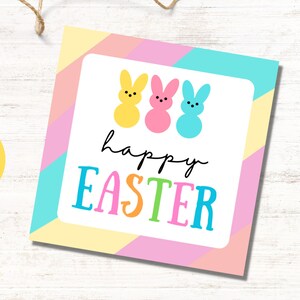 Printable Happy Easter Tags, Printable Easter Basket Tag, Printable Easter Treat Tags, Printable Easter Gift Tags, Easter Treat Bag Tags