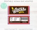 Wonka Bar Wrapper Printable, Willy Wonka Bar Wrapper Instant Download PDF, Wonka Birthday Party, Charlie and the Chocolate Factory Party 