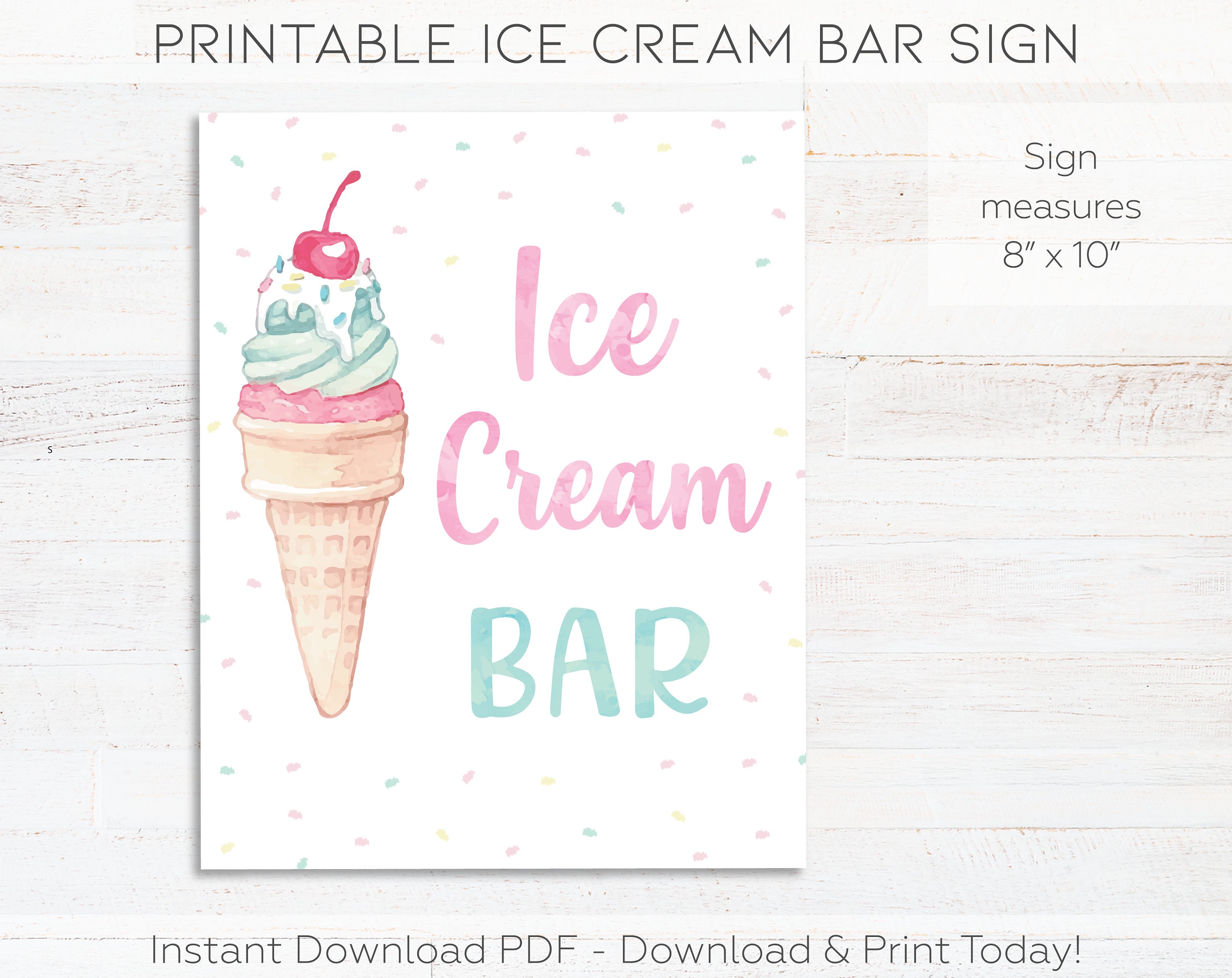 Ice Cream Bar Sign Printable Ice Cream Sign Instant Download Etsy Ice Cream Bar Sign Printable Ice Cream Sign Instant Download Etsy