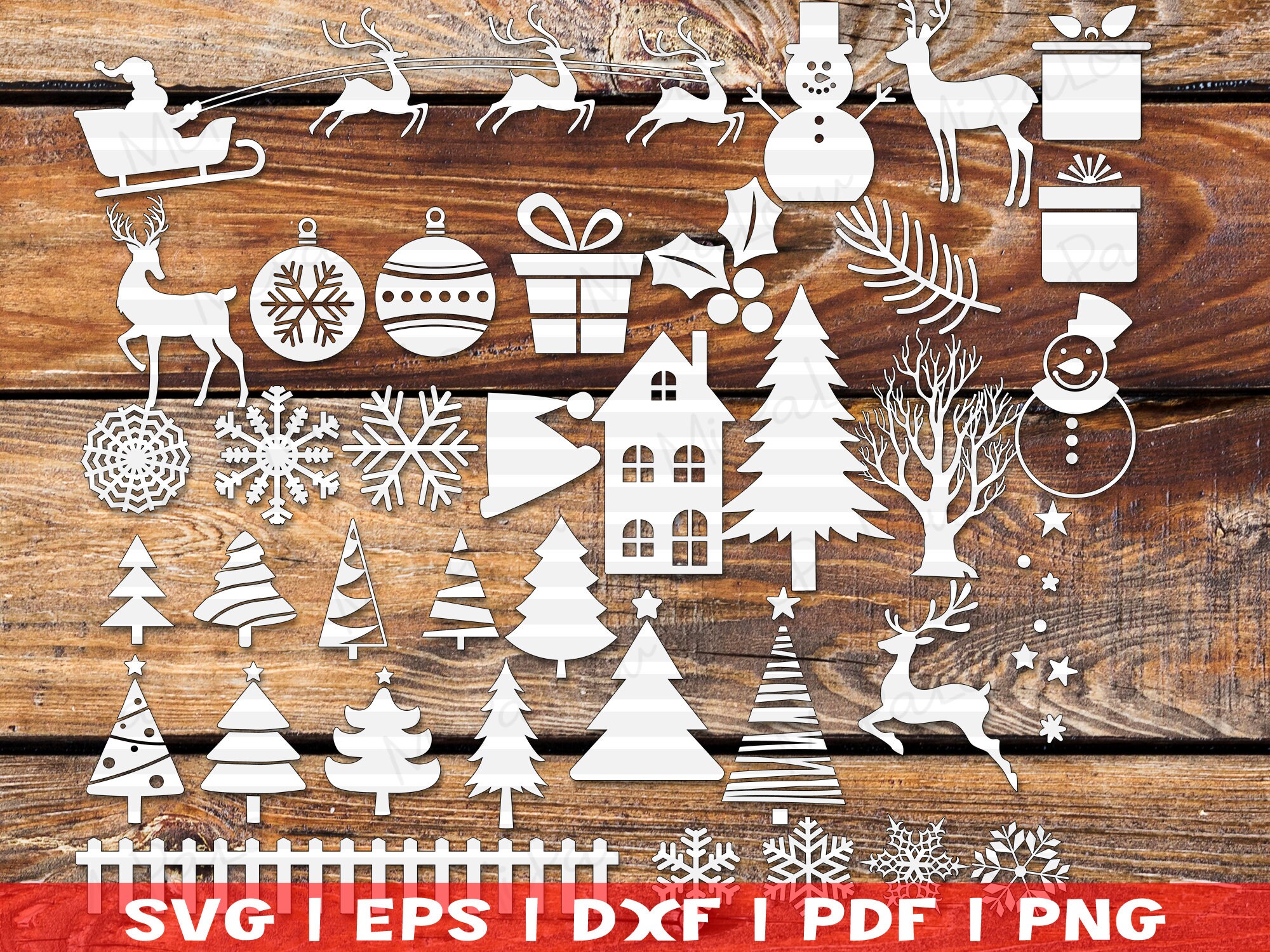 Christmas elements svg christmas svg bundle christmas Etsy