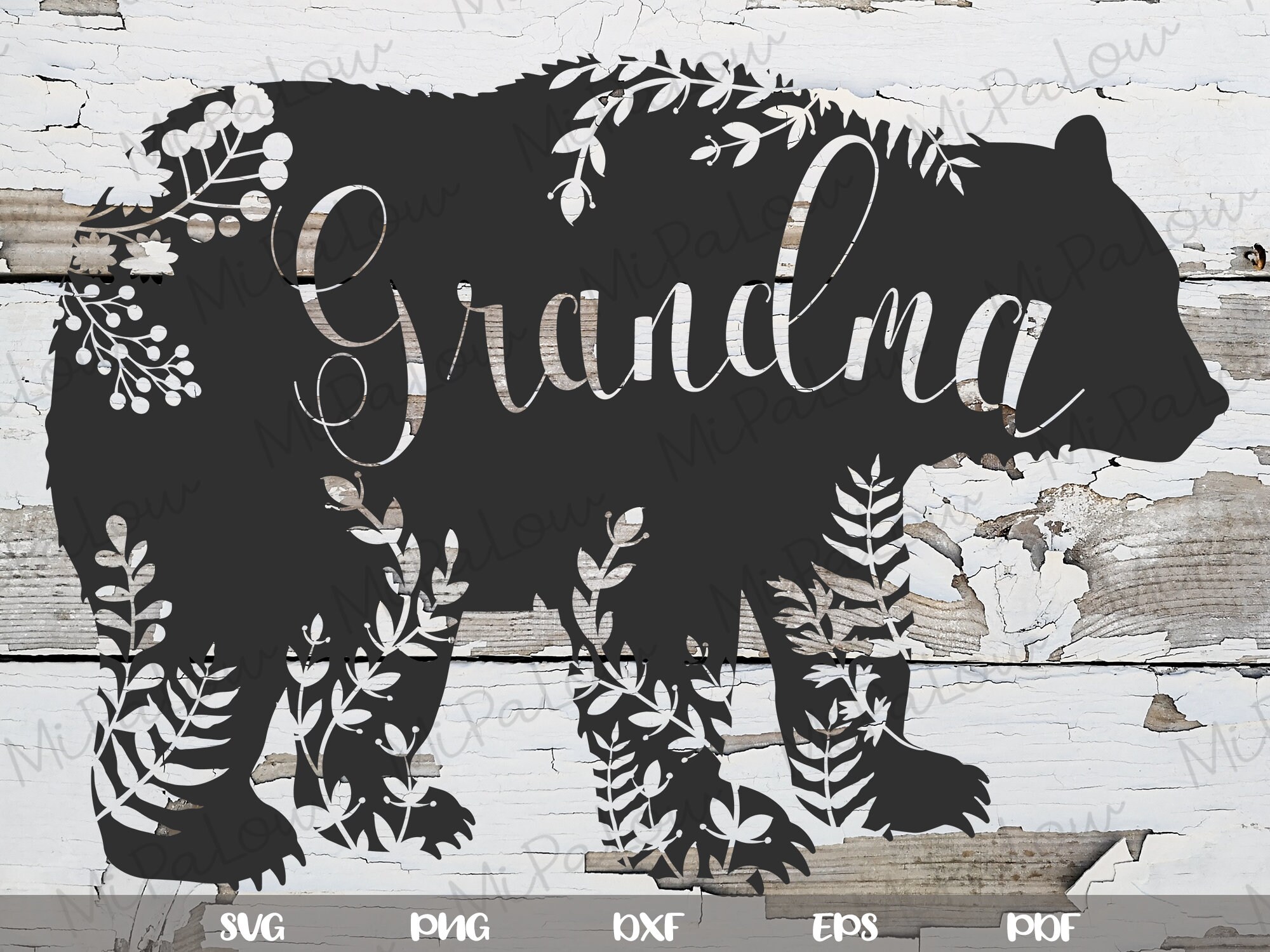 Grandma Bear Svg Floral Grandma Bear Svg Bear Family Born  Etsy Canada
