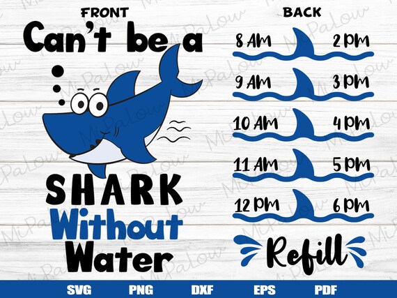 Download Free Can T Be A Shark Without Water Funny Water Bottle Svg Etsy SVG Cut Files
