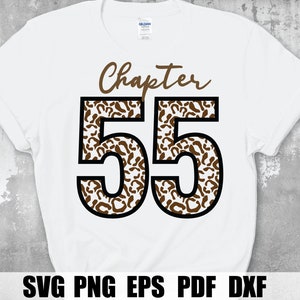 Chapter 55 Years 55th Birthday Fifty-five Svg Leopard - Etsy