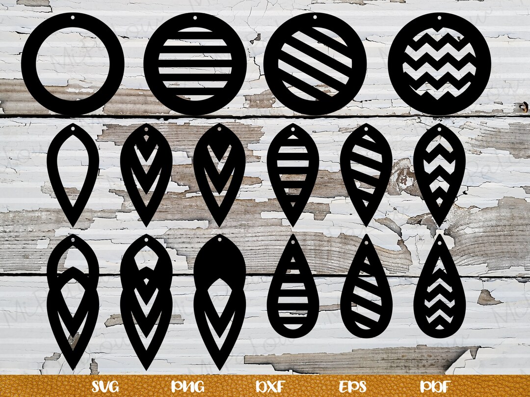 Boucles doreilles Cricut SVG Boucles doreilles en faux cuir - Etsy France