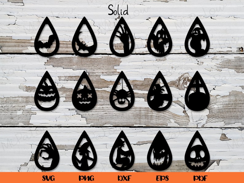 Download Halloween Tear Drop Earrings SVG Earrings Cricut SVG Faux ...