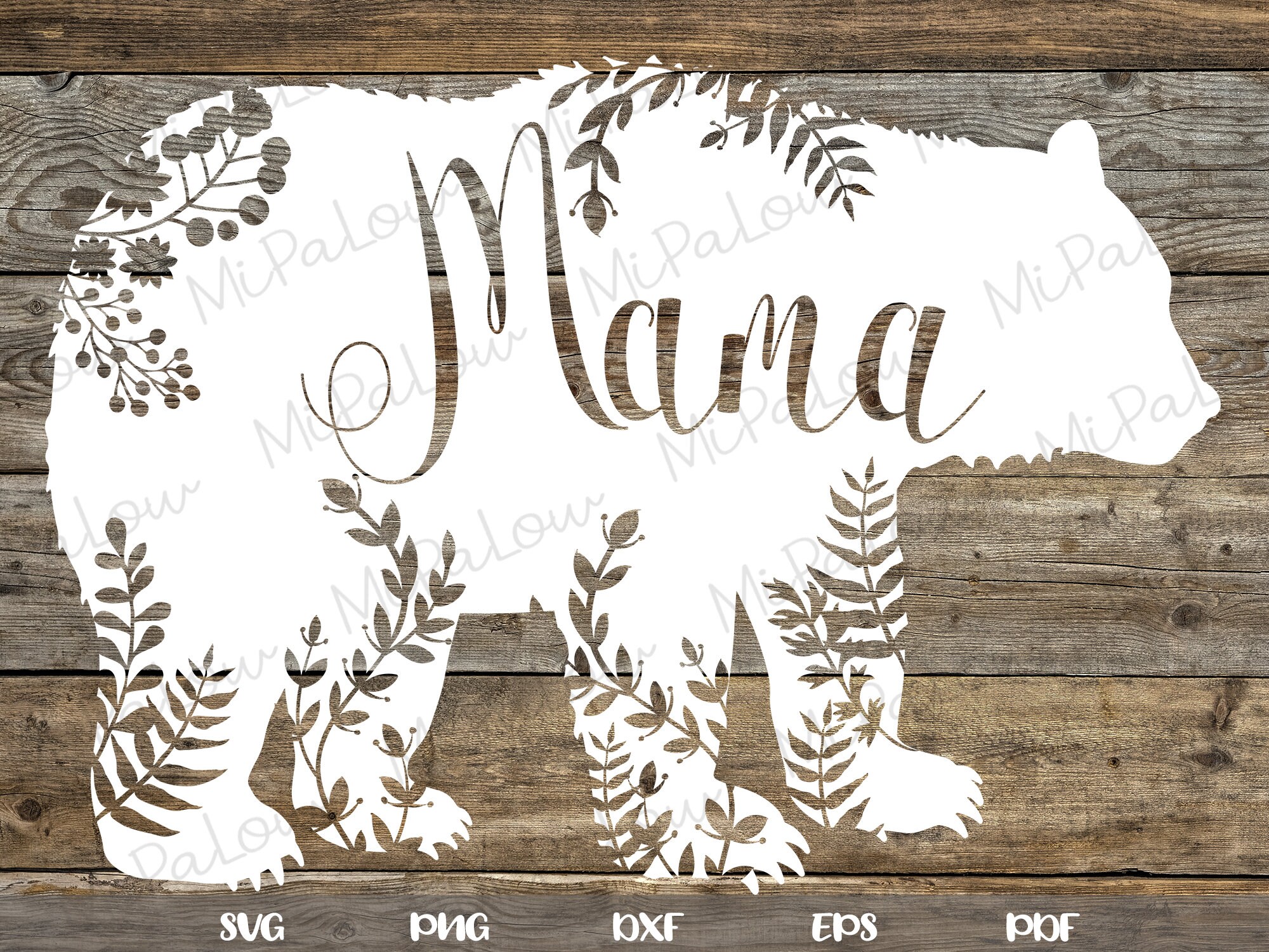 Download Mama Bear Svg Floral Mama Bear Svg Bear Family Mama Bear Etsy