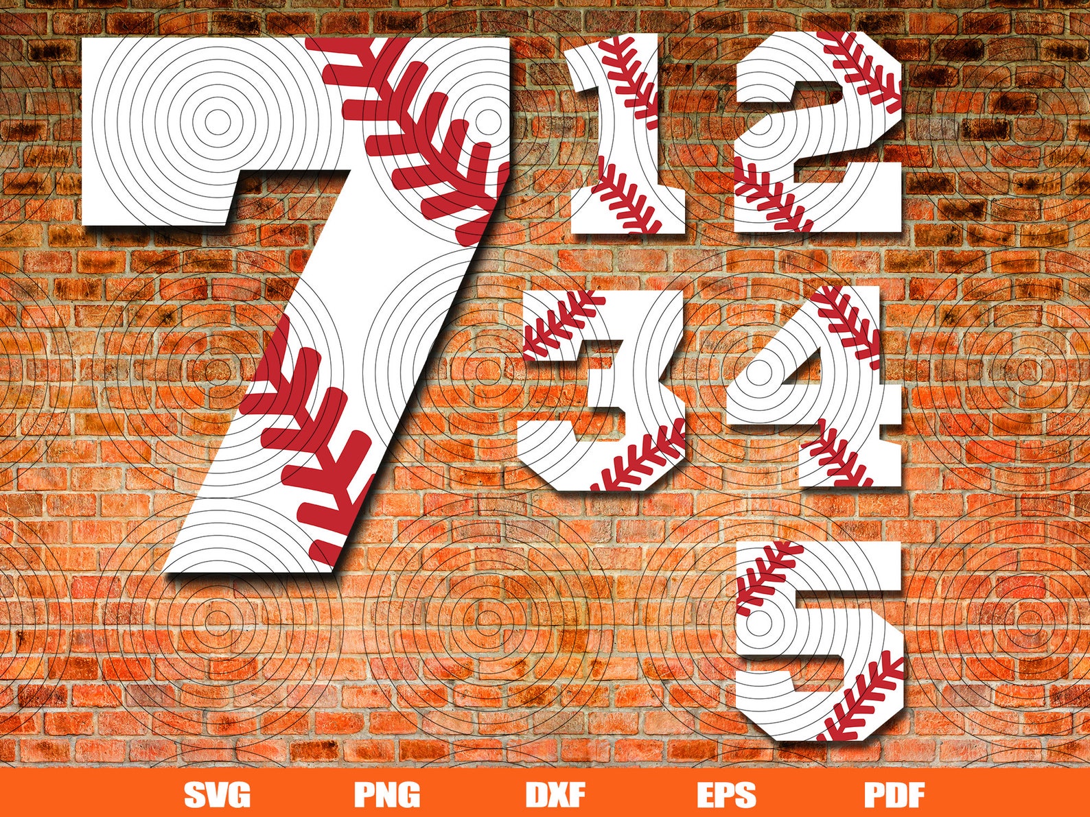 Baseball numbers with stitches svg baseball numbers with Etsy