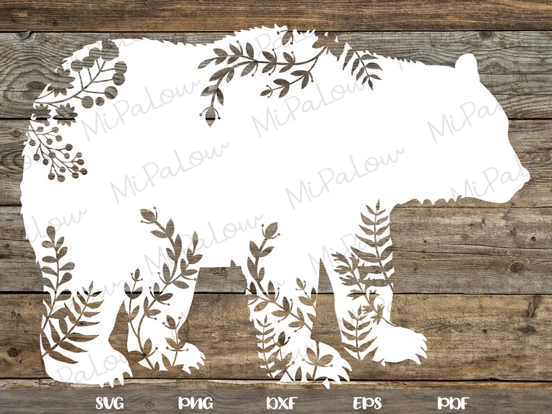 Download Floral Bear Svg Born to be Wild SVG Wild Bear svg grizzly ...
