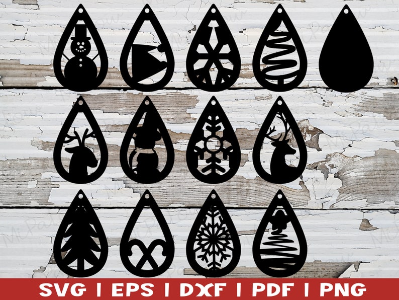 Download Christmas earring svg snowflake earring svg Faux Leather ...