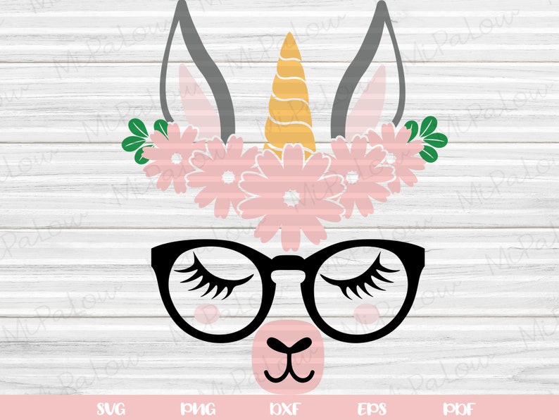 Download Llamacorn svg llama face flower svg llama face svg Glasses ...