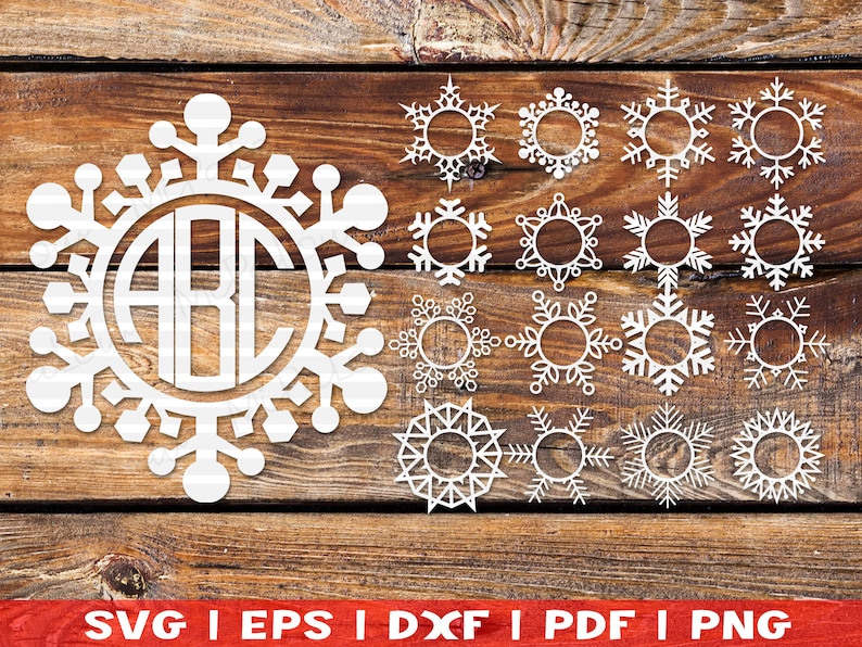 Download Snowflake monogram svg. Snowflakes Svg Bundle Snowflakes Cut | Etsy