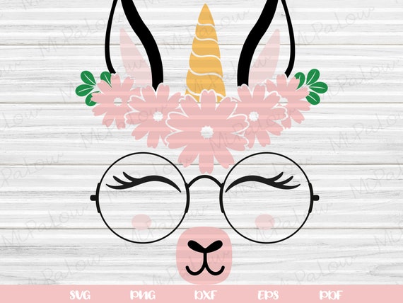 Download Llama Unicorn Svg Llamacorn Svg Llama Face Flower Svg Llama Etsy PSD Mockup Templates
