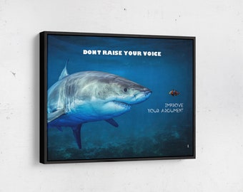 Don't raise your voice - Inspirational Entrepreneur Art - Motivational canvas wall art. Stoic philosophy for Home & Office