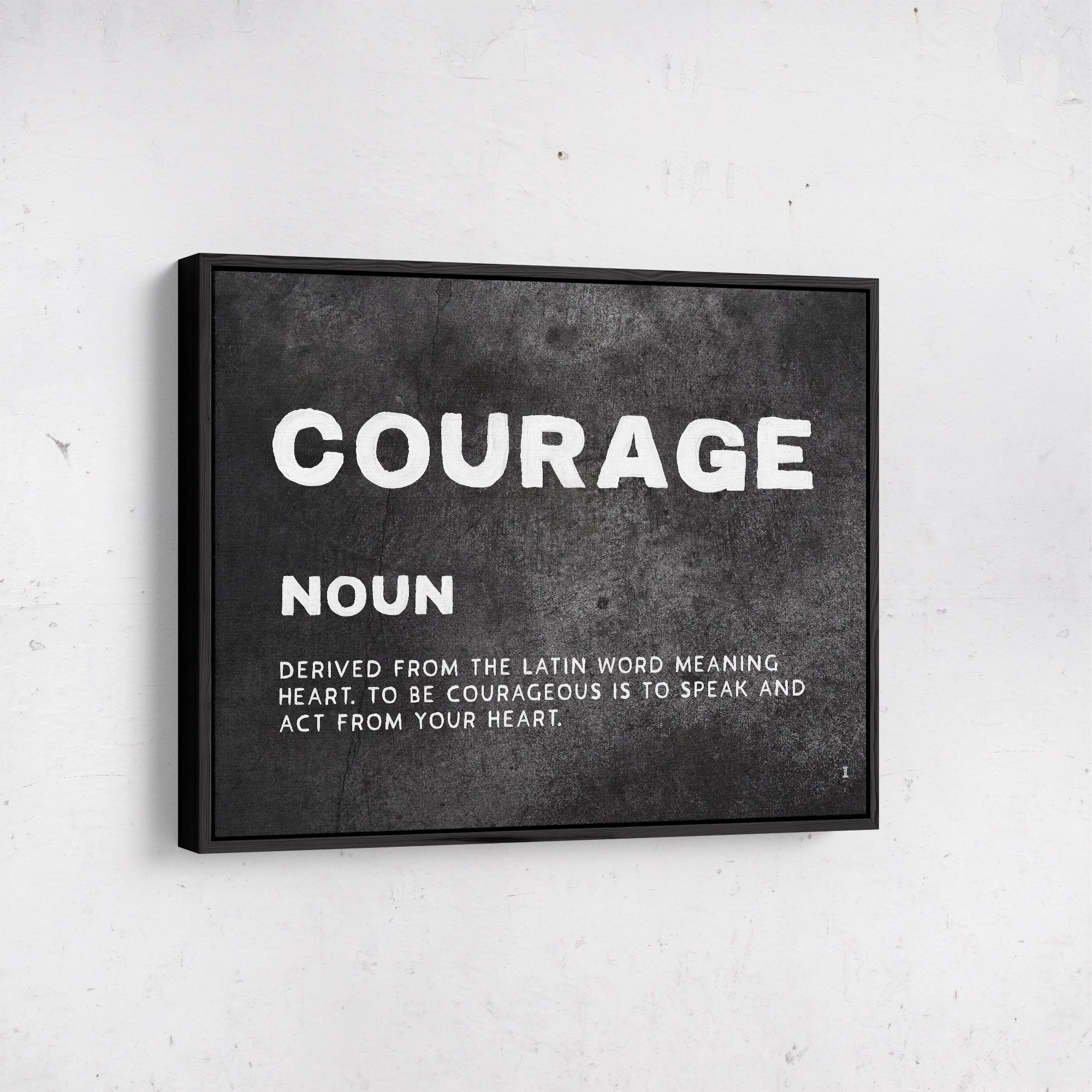 Courage Definition Inspirational Entrepreneur Art Motivational Painted  Canvas Wall Art. Stoic Philosophy for Home or Office -  Canada