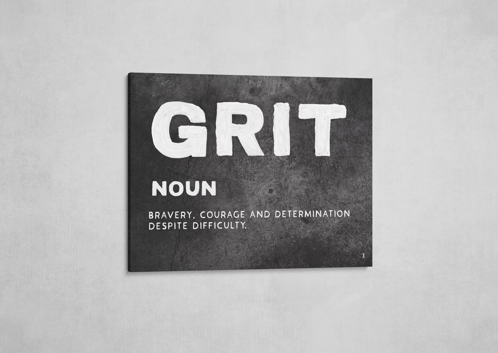 Grit Definition Inspirational Entrepreneur Art Etsy