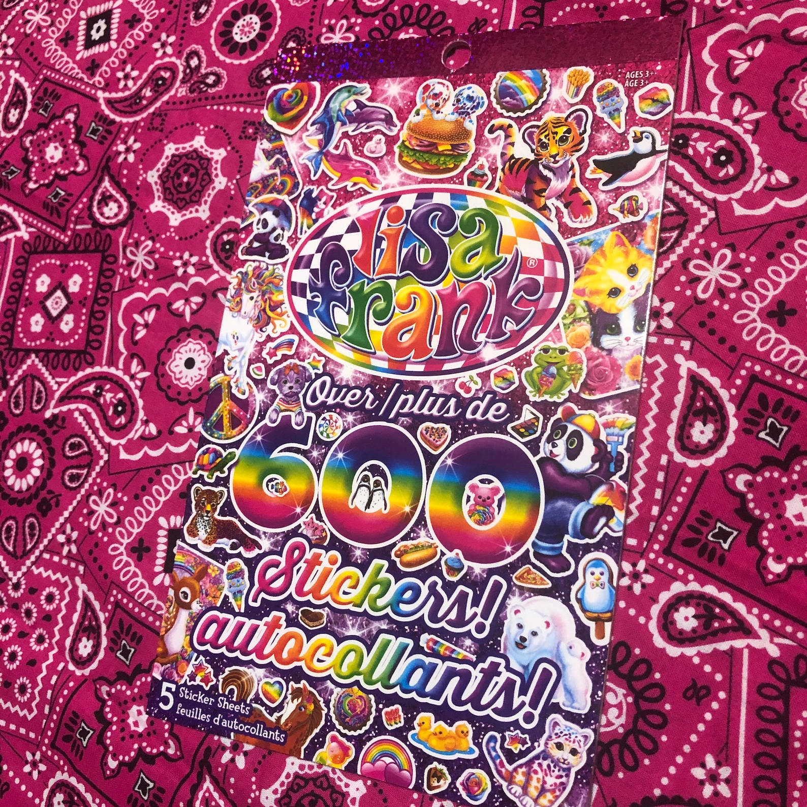 Lisa Frank Sticker Book 600 Stickers 5 Pages Early 2000s Etsy