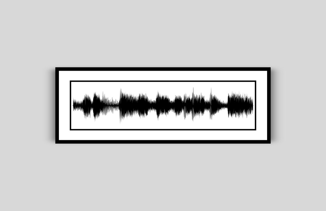 Custom Song Print Soundwave Art Print Double Matte Waveform Etsy