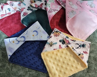 Bandana style baby bibs/ pet bandannas