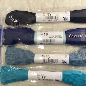 Olympus Sashiko Garn – Hellblau, 100% Baumwolle, 20 M Strang, Für Stickerei & Quilten