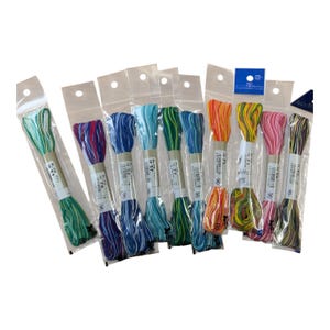 Sashiko Threads multi coloured 20m skeins Olympus