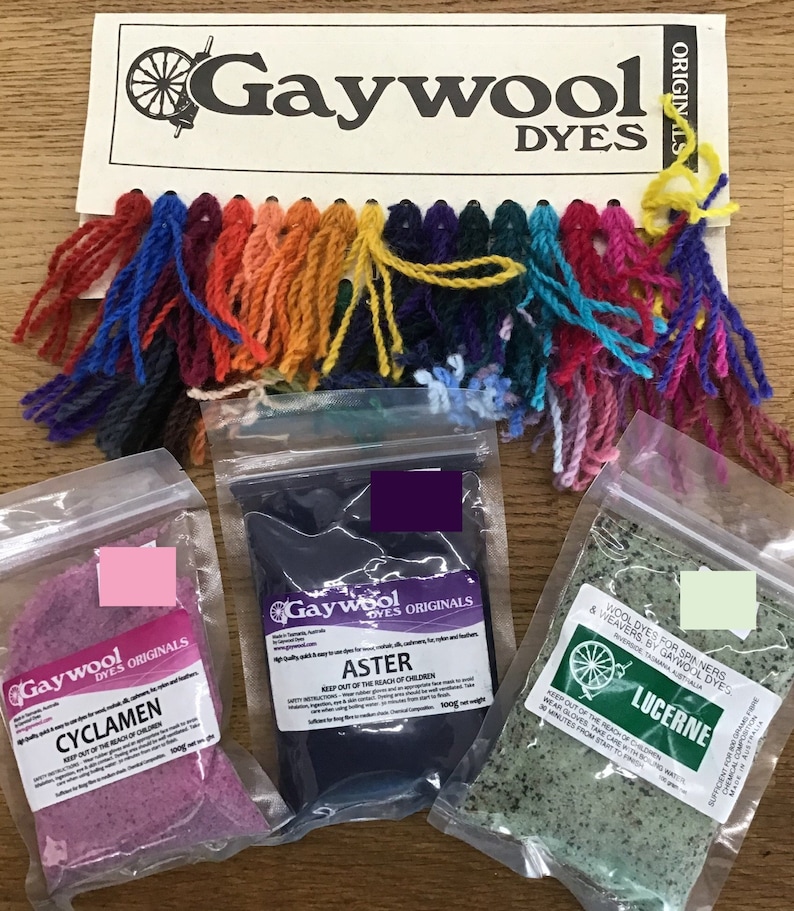 Wool Dye, Gaywool Dyes, Australian Made Wool Dyes 100g Packs. Etsy Australia