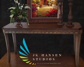 SOLD Vintage Stanley Furniture, Italian Provincial, Hand Painted, Sofa Table, Console Table, Entry Table, Old World, Chalk Paint