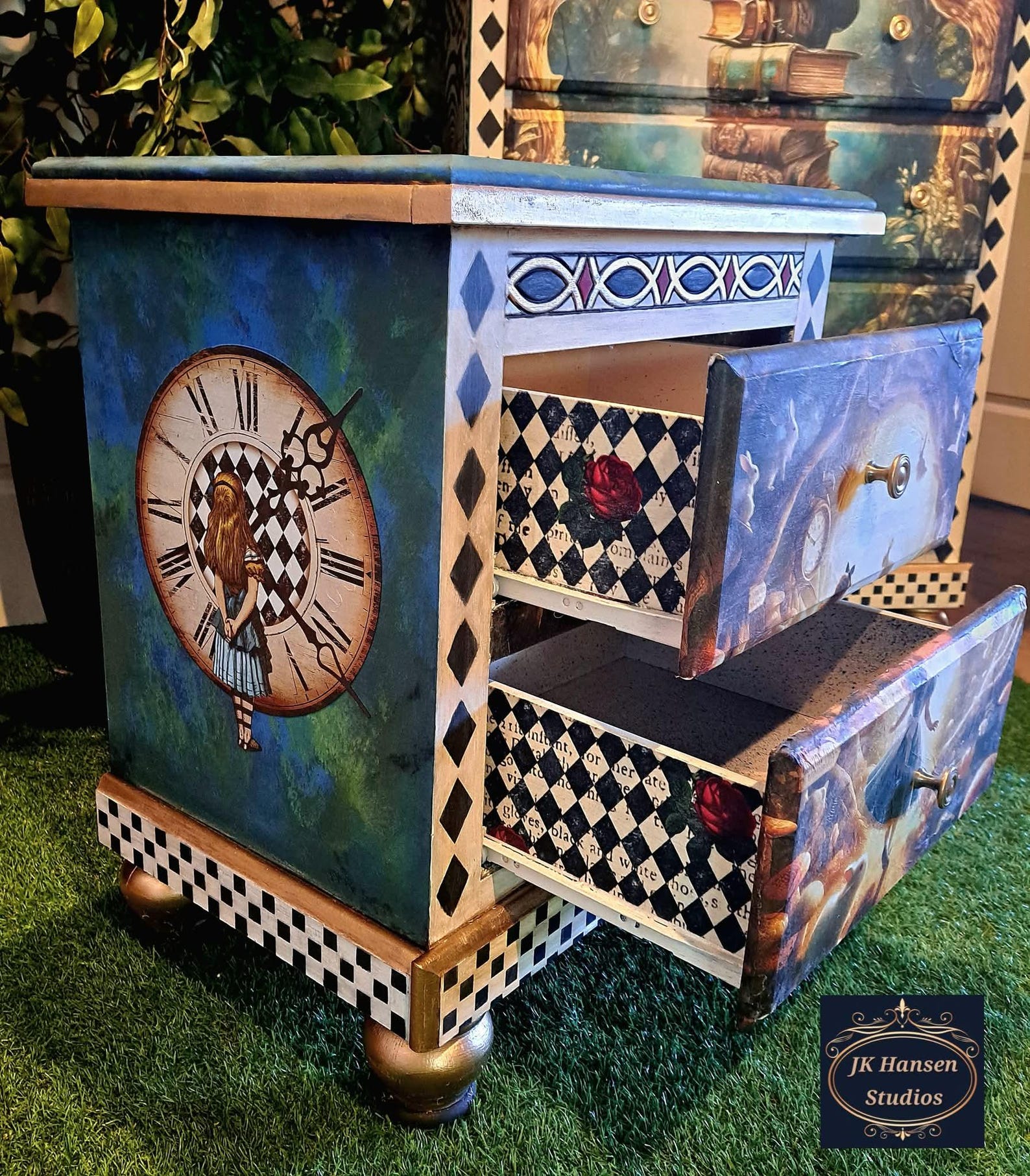Alice in Wonderland Whimsical Theme Custom Furniture Collection – Hand-Painted