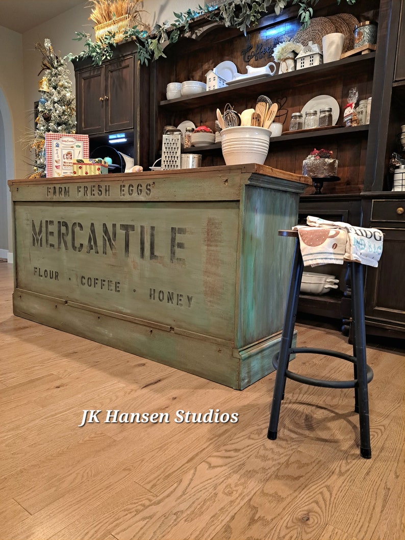 SOLD 9drawer Vintage Apothecary Kitchen Island Bakery Counter