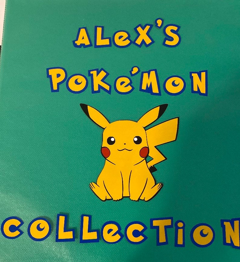 Personalized Pokémon Binder | Etsy