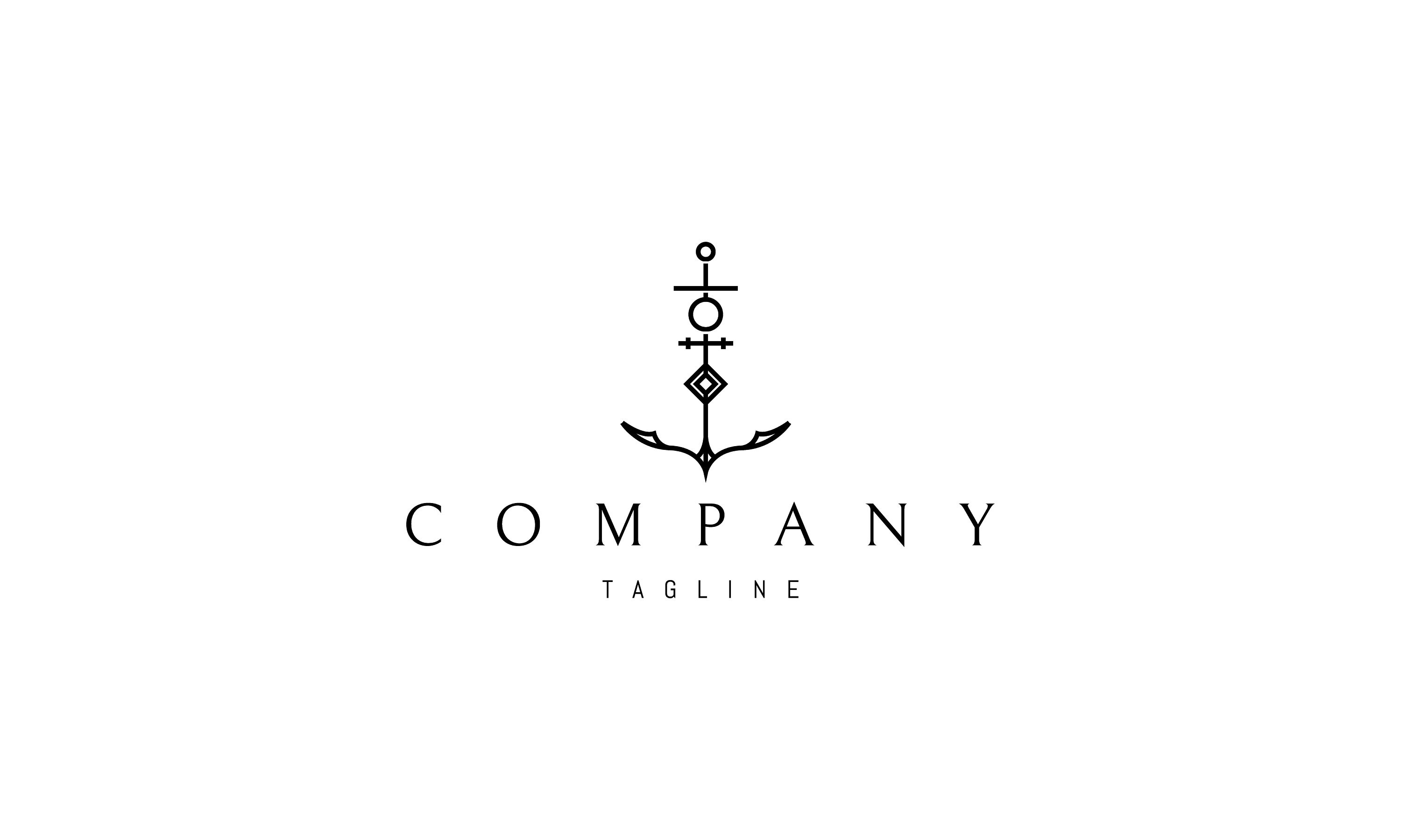 Elegant Anchor Vector Logo. Instant Download. Full Vectors. 100