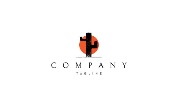 Desert Sunset Vector Logo Instant Download Full Vectors Etsy