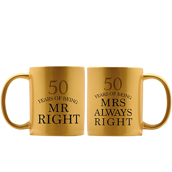 50th Anniversary Gift for Parents, Unusual 50th Anniversary Gift, 50th Anniversary Party, 50th Wedding Anniversary, Golden Anniversary, Mug