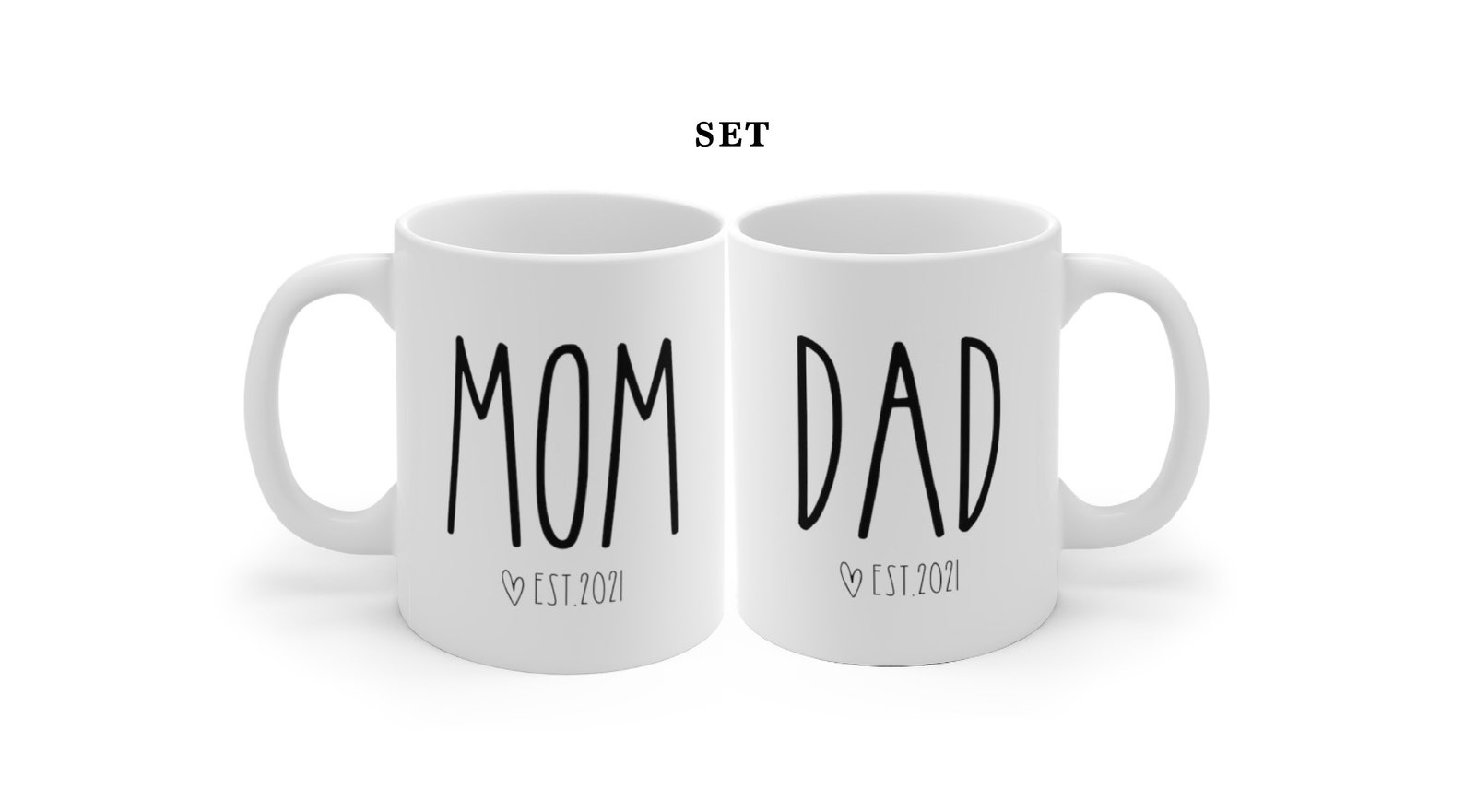 New Mom and Dad Mugs Gifts for New Mom and Dad Baby Shower Etsy