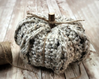 Patrón de crochet de calabaza con bucles