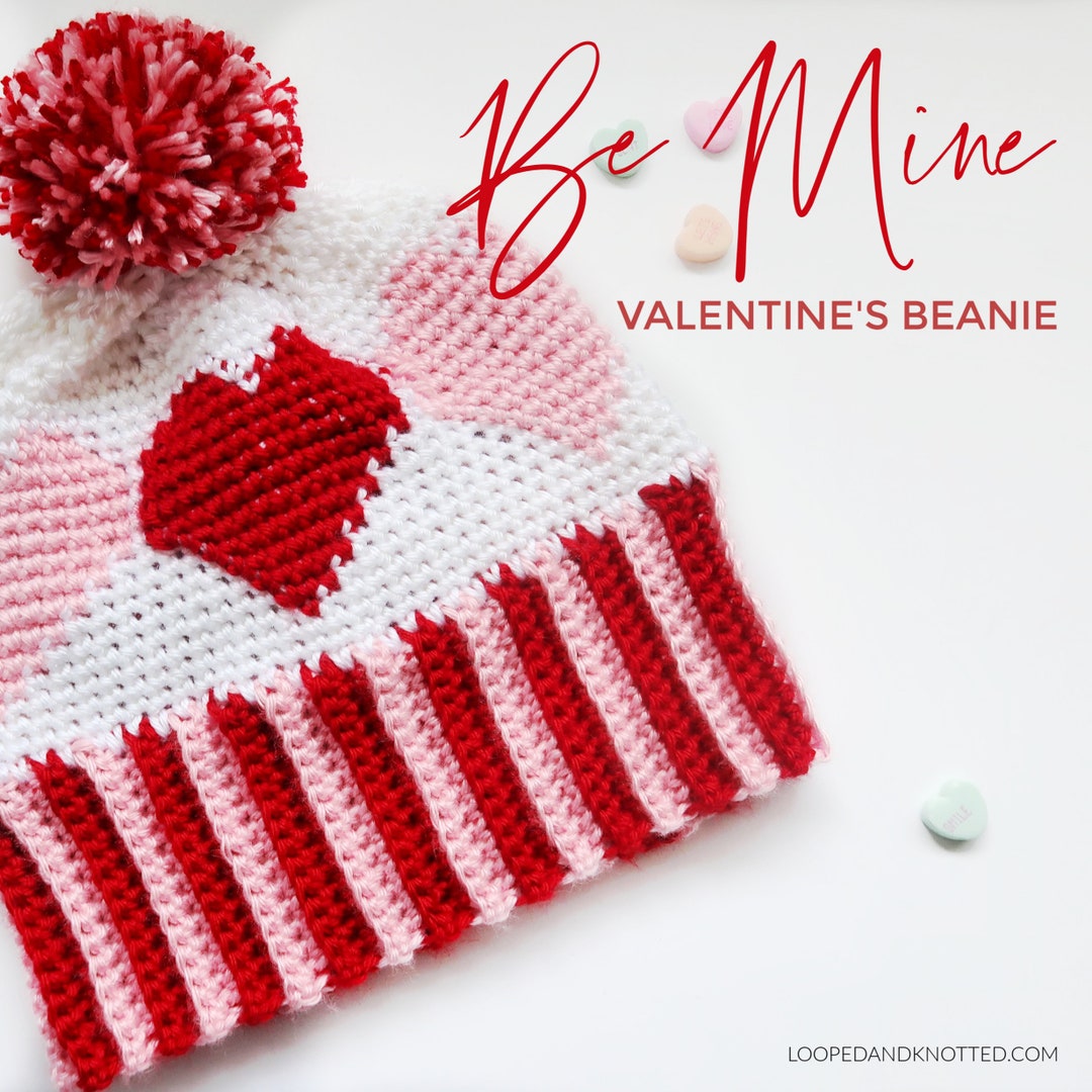 Crochet Heart Beanie Pattern Etsy