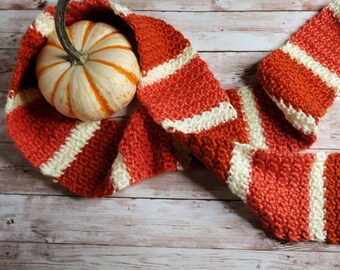 Patrón de crochet para bufanda con especias de calabaza