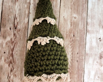 Patrón de crochet para árbol de Navidad en capas