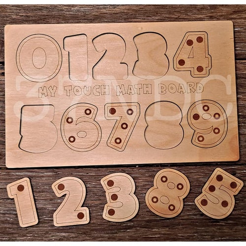 touch math learning puzzle digital file only etsy